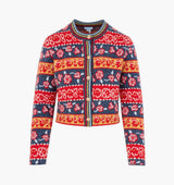 The Sonnet Cardigan - Lech Floral Stripe Red
