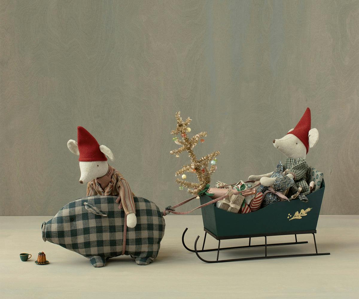Sleigh, Medium - Green