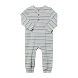 MASON China/Cream Ribbed Henley Romper