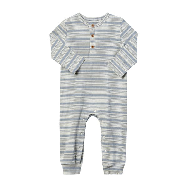MASON China/Cream Ribbed Henley Romper
