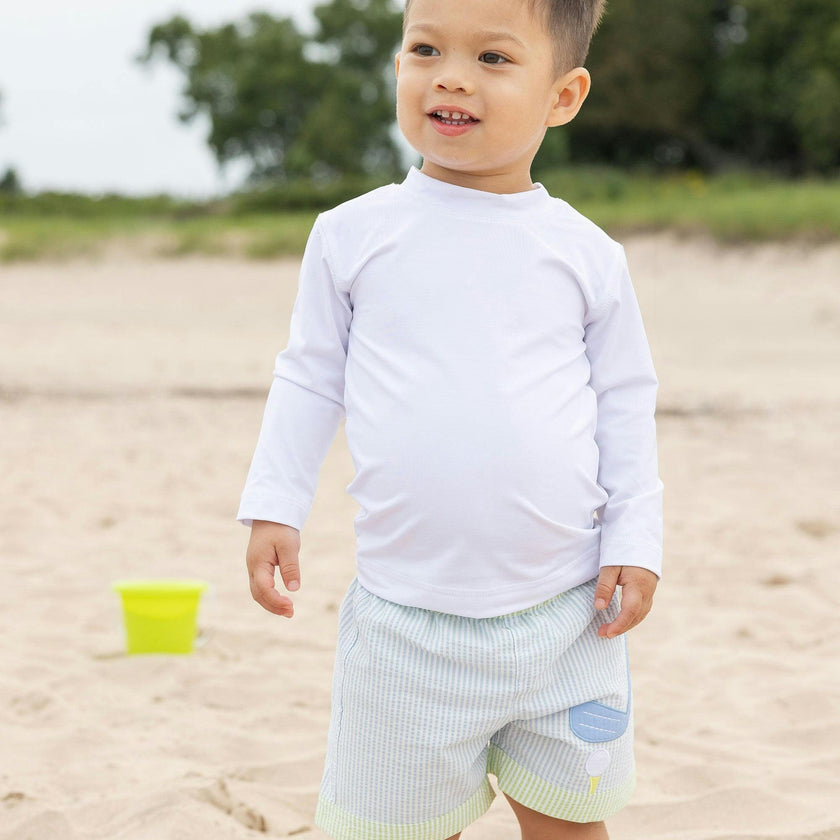 Stripe Swimtrunk With Golf Club
