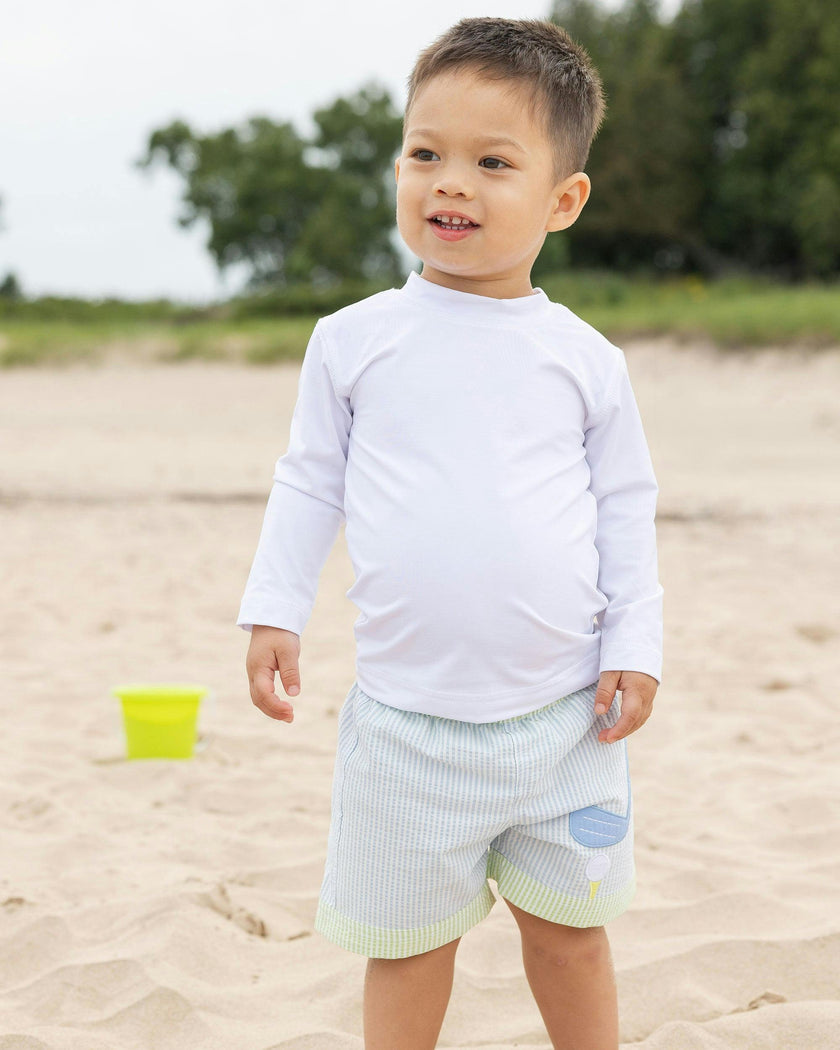 Stripe Swimtrunk With Golf Club