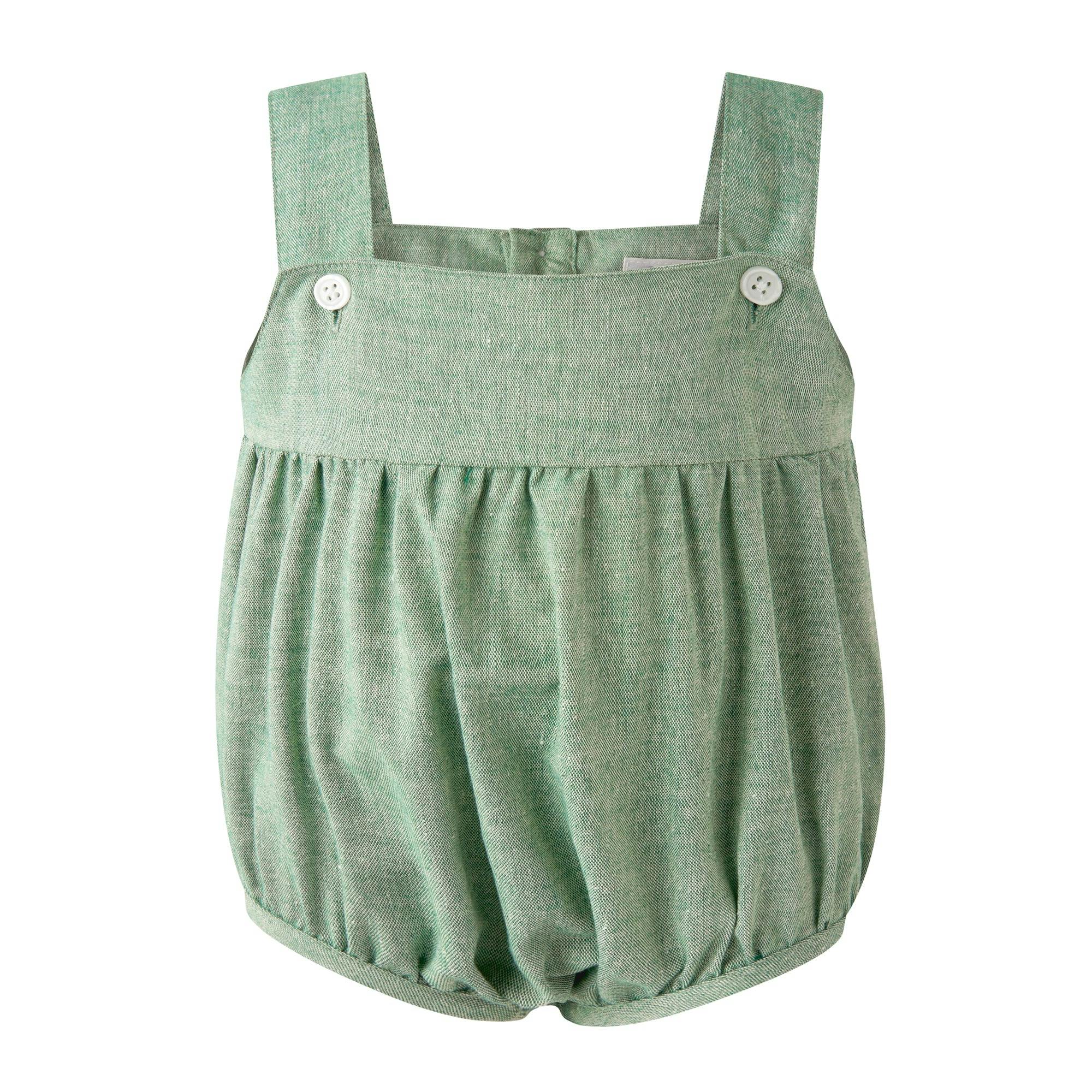 Green Chambray Bubble and Shirt Set