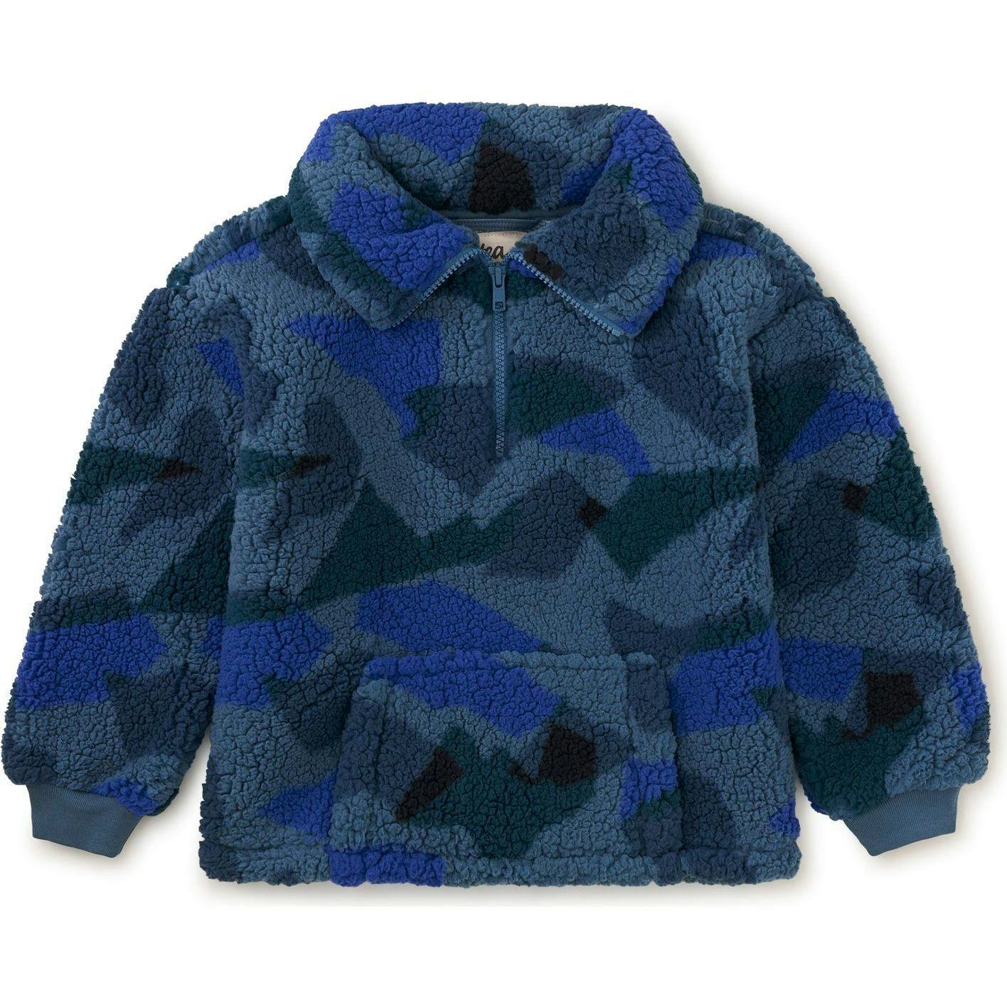 Teddy Fleece Pullover, Blue