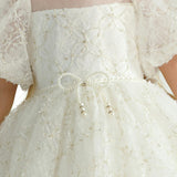 White Laced Tulle Flower Wynfair Dress