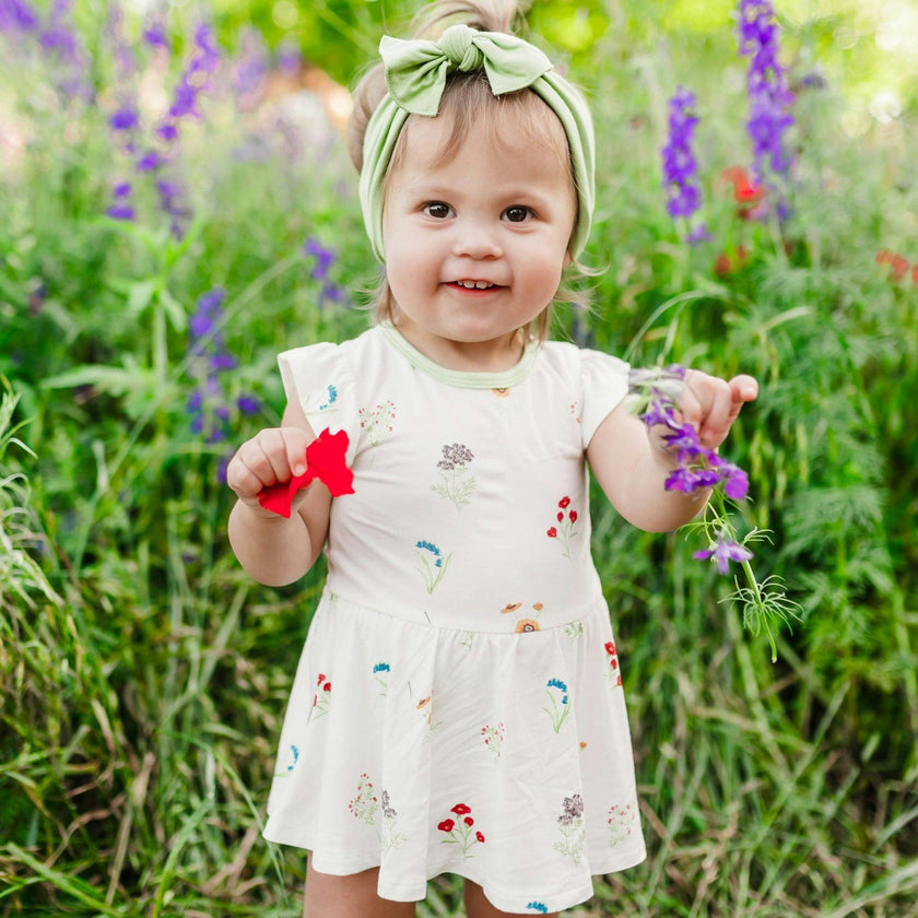 Twirl Bodysuit Dress, Wildflower
