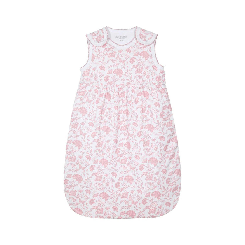 Floral Bunnies Pink Pima Cotton Sleep Sack