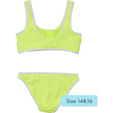 UPF50+ Contrast Piped Sleeveless Crop Bikini