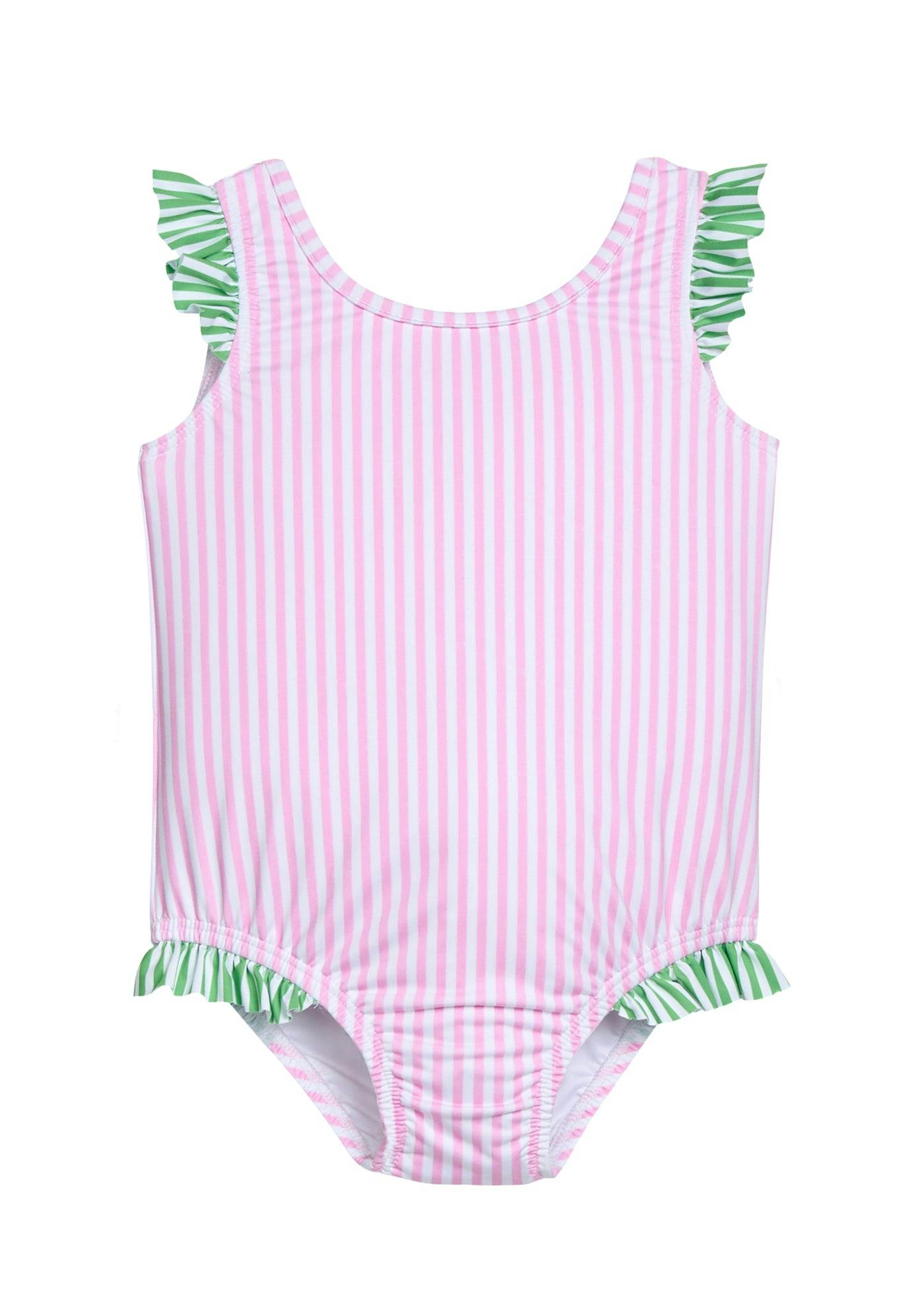 Scoop One Piece Swimsuit - Pink Stripe