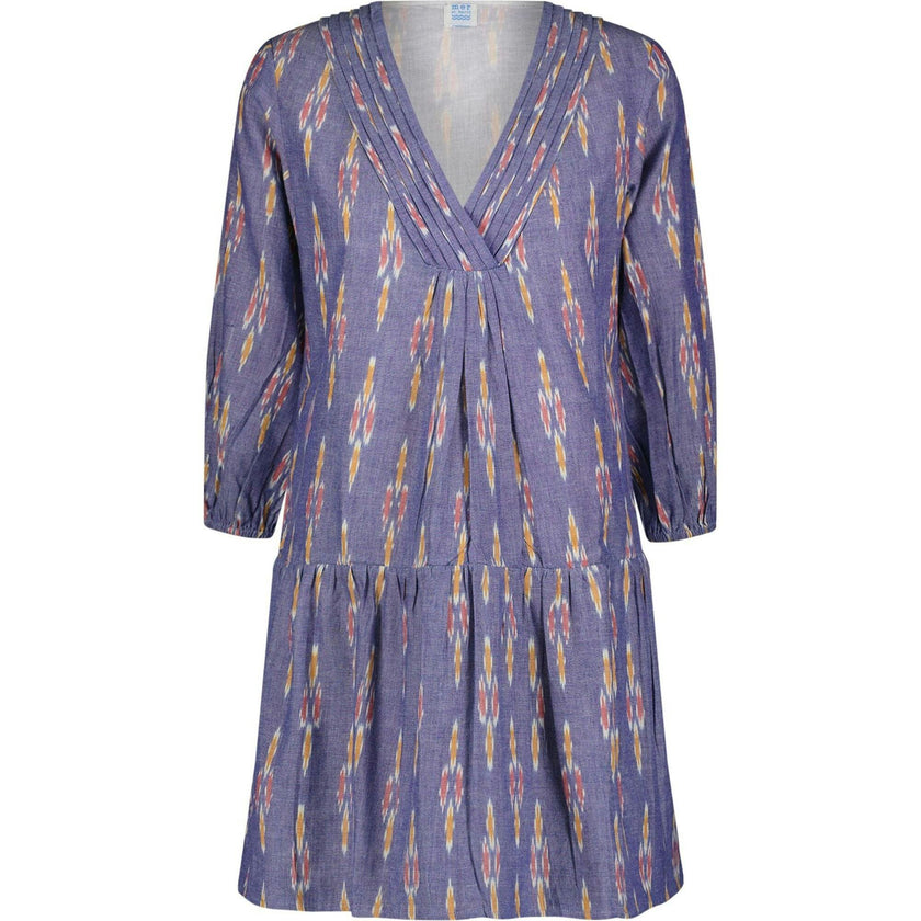 Marina Women's Mini Dress Chambray Ikat, Blue