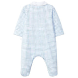 LARANJINHA Windowpane Footed Pajamas - Blue