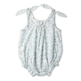 Organic Tie Shoulder Bubble Romper - Ivy Floral