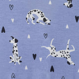 Girls Purple Dalmatian & Heart Print Pajama Set | Dalmatian & Hearts