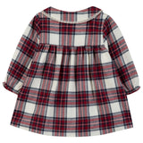 TARTINE ET CHOCOLAT Cozy Plaid Baby Dress - Nacre