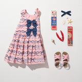 Girls Eloise Dress - Pink Bows