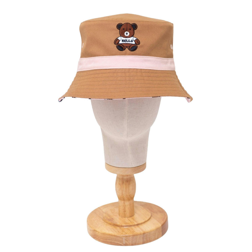 Reversible Bucket Hat – Pals in Print Collection: Teddy Bears