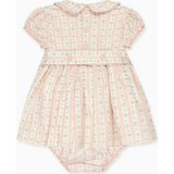 Pink Floral Stripe Arcadia Baby Girl Hand-Smocked Set