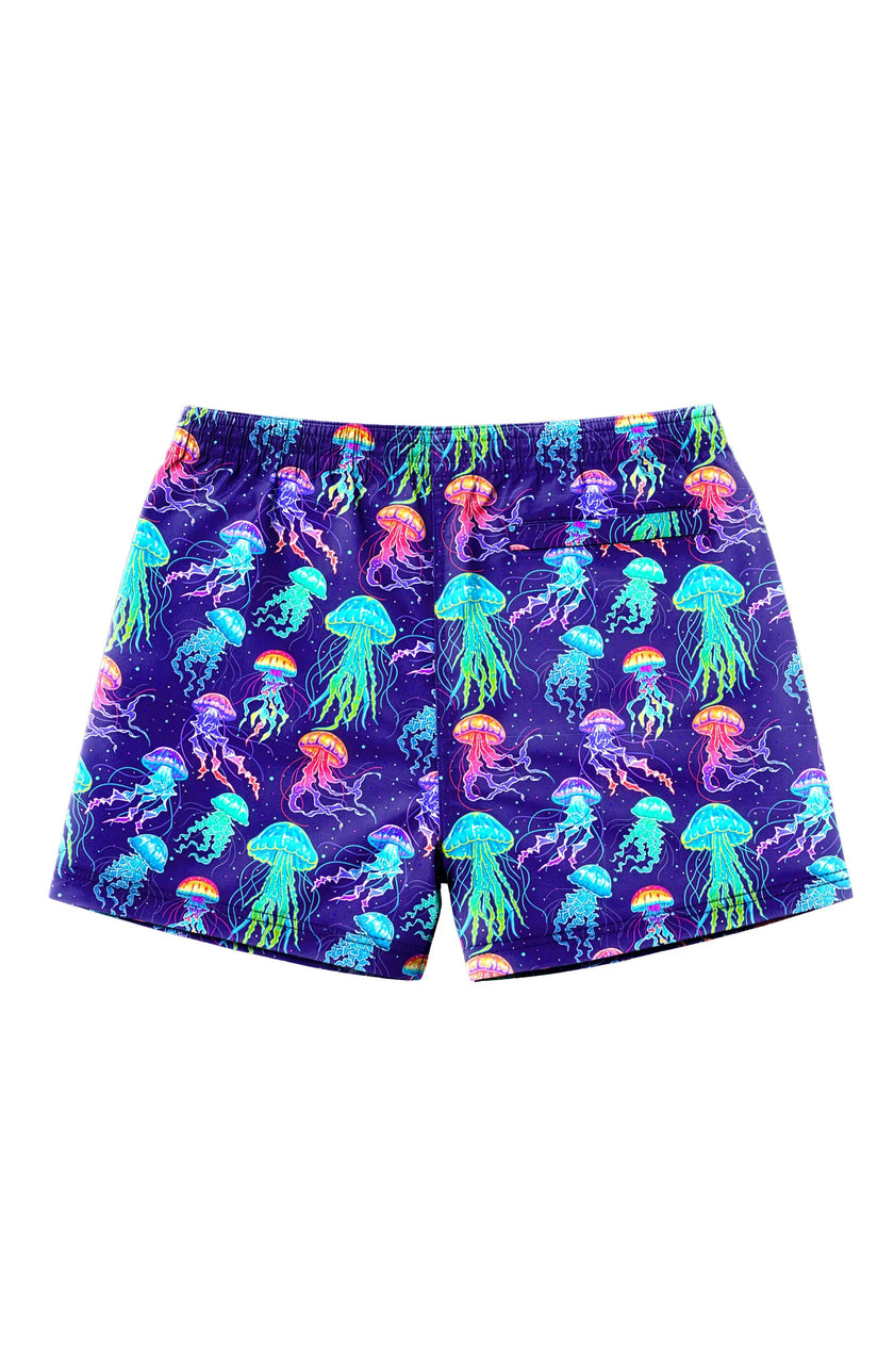 Dylan Boys Neon Jellyfish Print Board Shorts