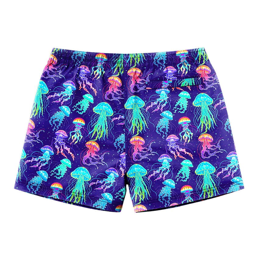 Dylan Boys Neon Jellyfish Print Board Shorts