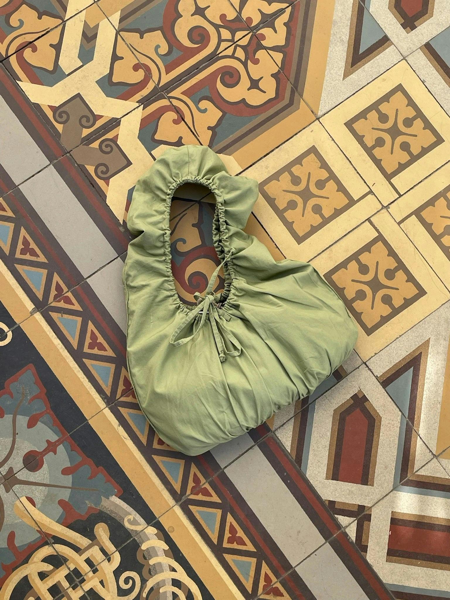 scrunchie bag - green tea