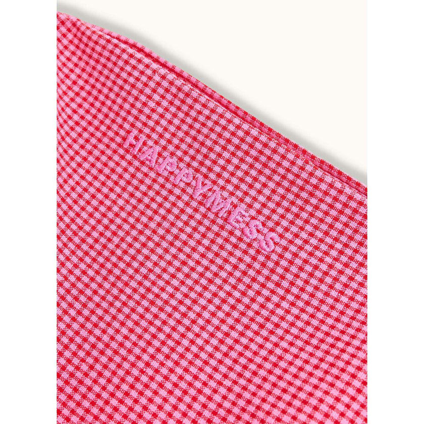 women's vichy frilled pants - wild berry
