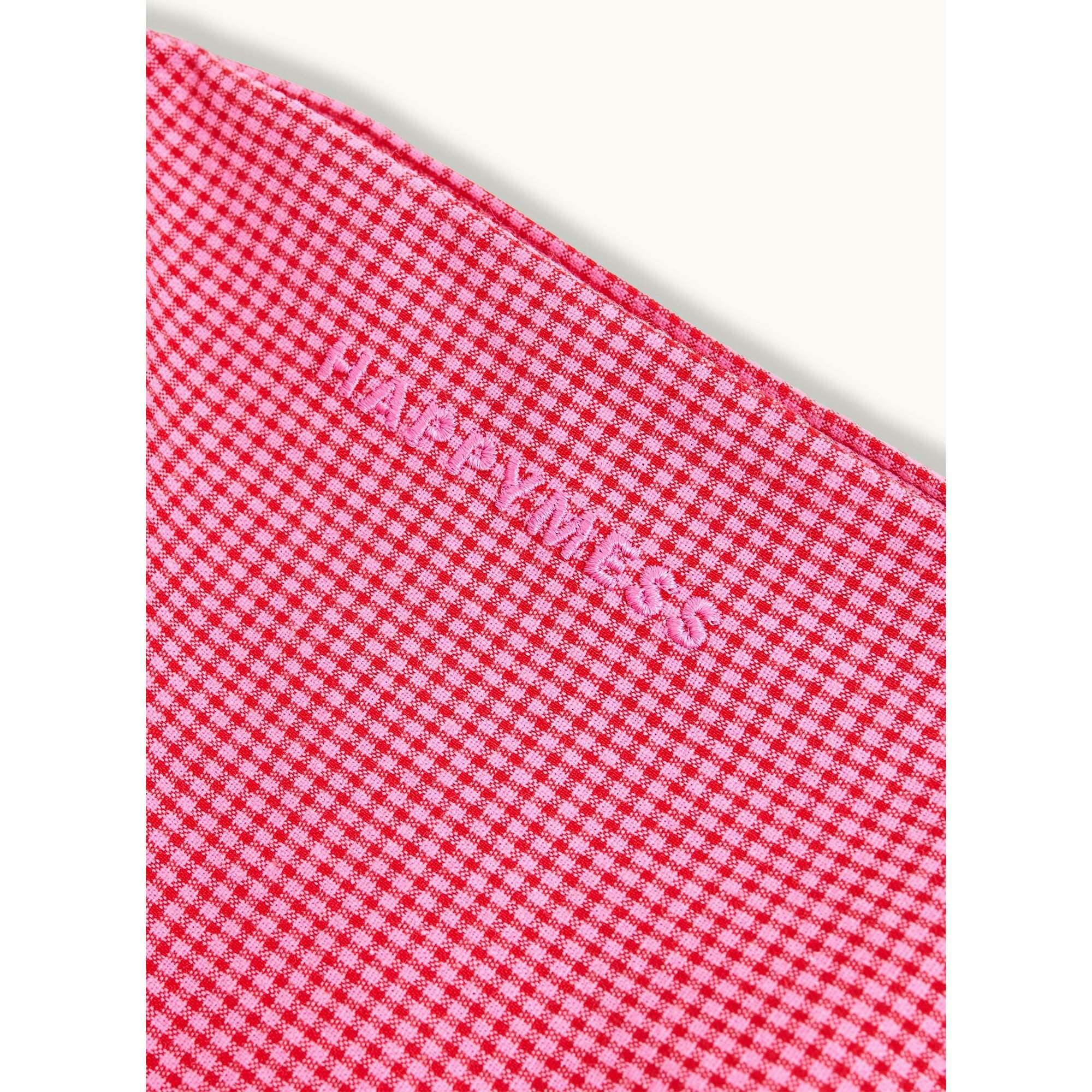 women's vichy frilled pants - wild berry