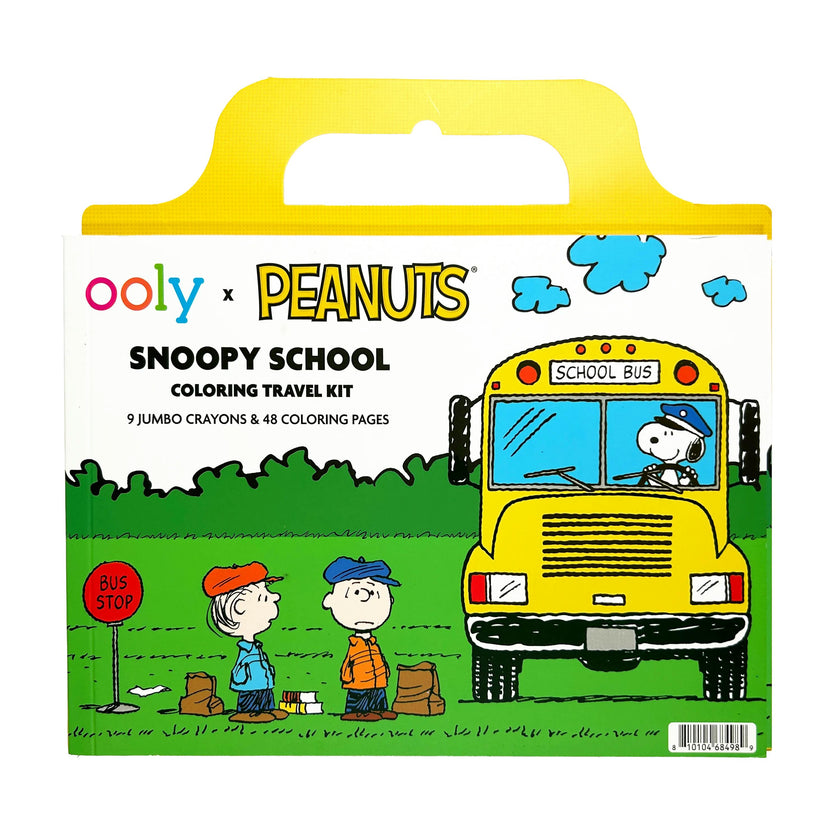 OOLY x Peanuts Snoopy School Coloring Travel Kit - 9 Crayons 48 Pages