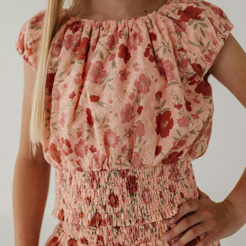 Eyelet Peasant Top