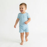 Harbor Gingham Short Sleeve & Shorts Bamboo Toddler Pajama Set