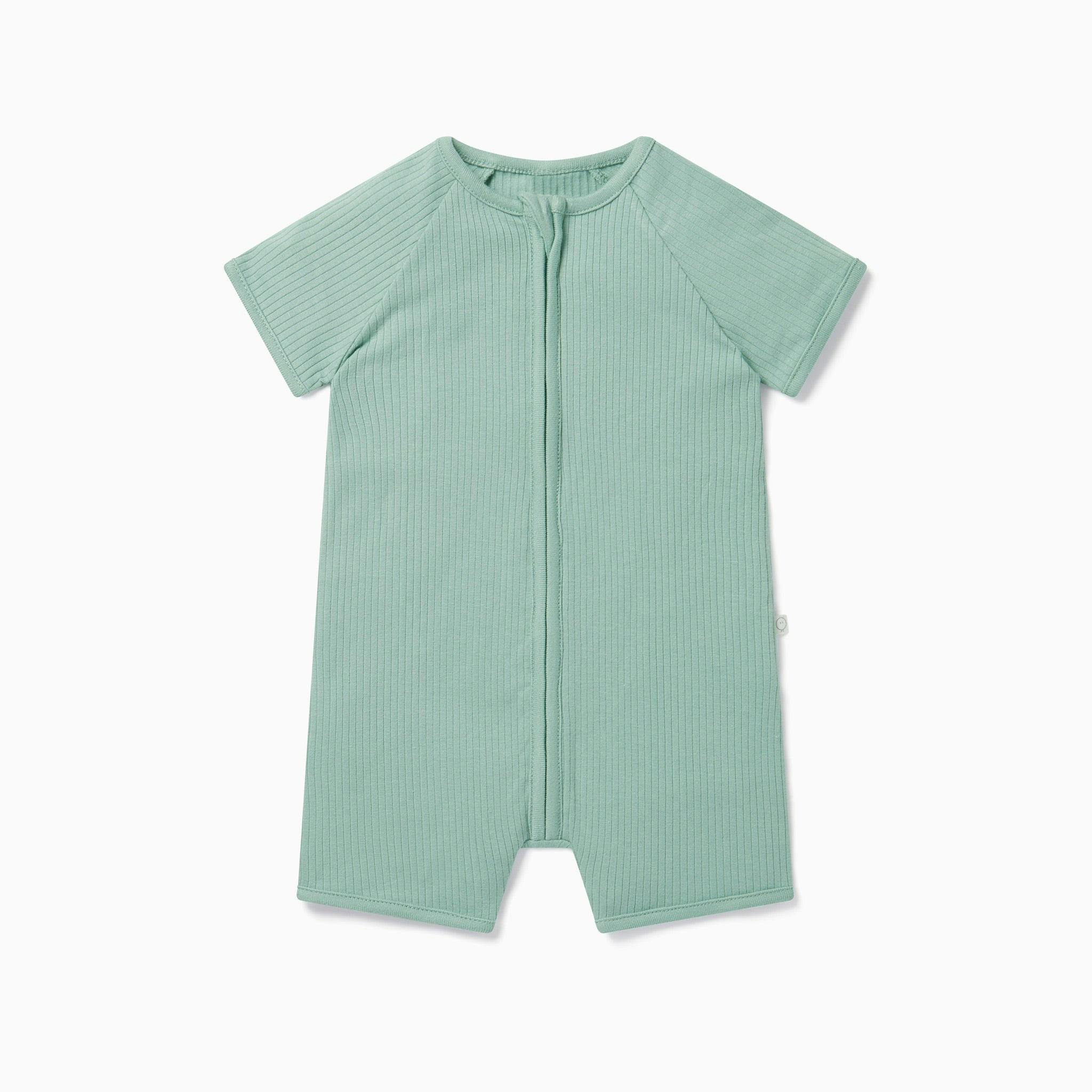 Ribbed Zip Summer Pajamas