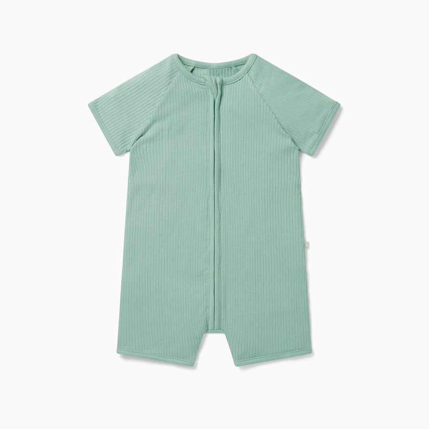 Ribbed Zip Summer Pajamas