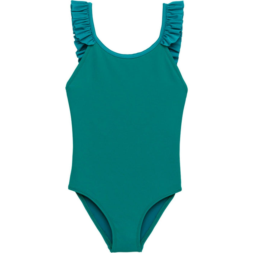 Girls' anti-UV one-piece swimsuit, jade| BORA BORA 1P