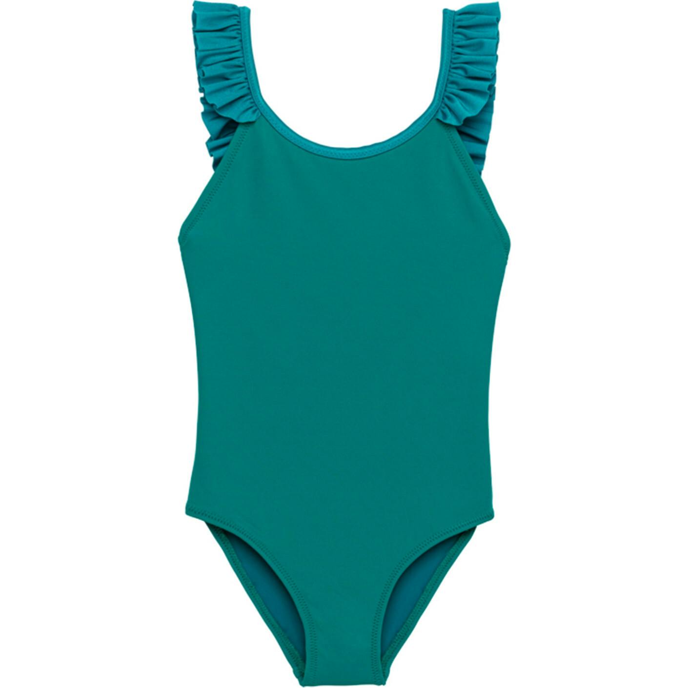 Girls' anti-UV one-piece swimsuit, jade| BORA BORA 1P
