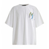 White Oversized Graphic T‑Shirt