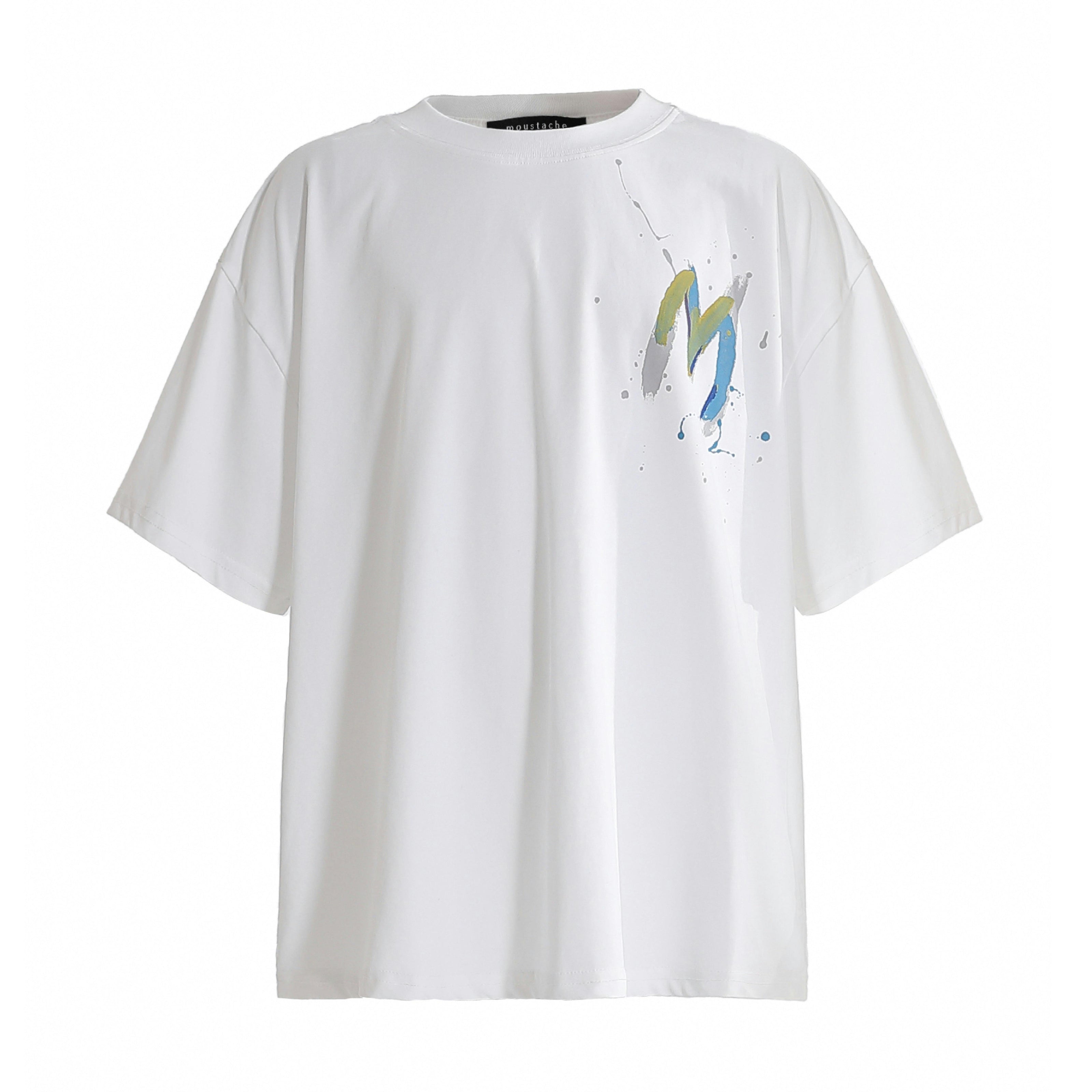 White Oversized Graphic T‑Shirt