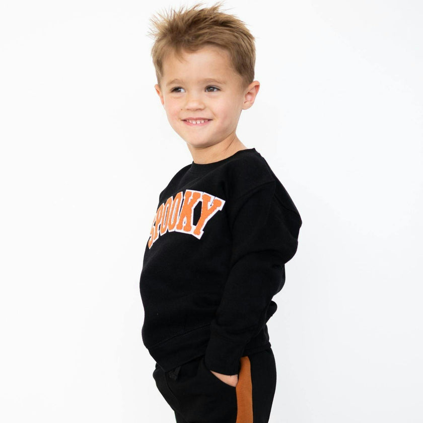 Spooky Orange Patch Halloween Sweatshirt