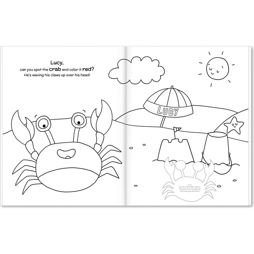 Crayola “Learn Colors" Personalized Coloring Book, Stickers and Crayons Gift Set