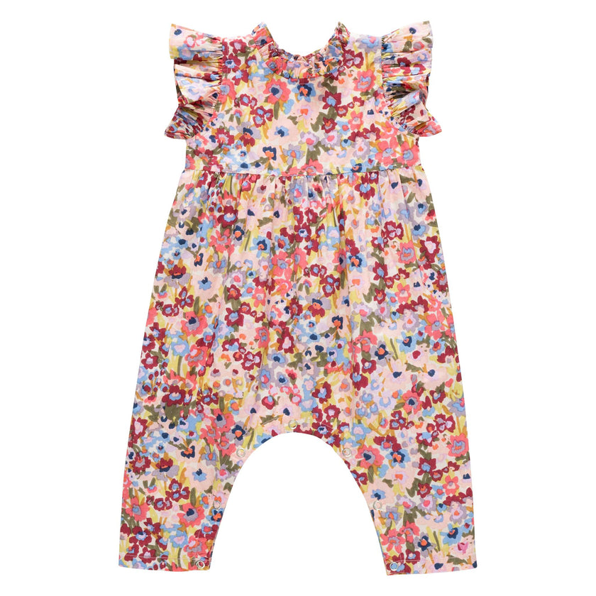 Baby Girls Jennifer Jumper - Burgundy Sketched Floral