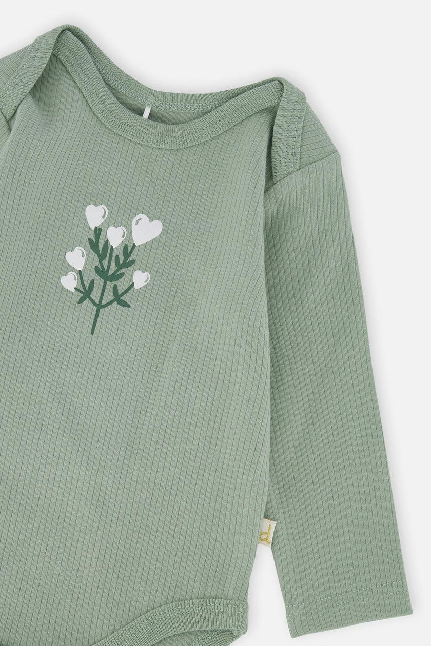 Organic Cotton Onesie Greyish Green
