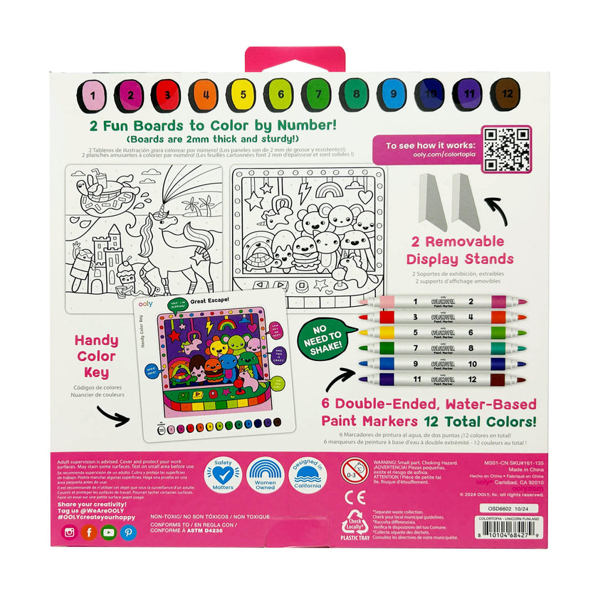 Colortopia Color By Number Paint Marker Kit - Unicorn Funland