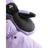 Unido Lila Elastic Long Cuff Mittens, Purple