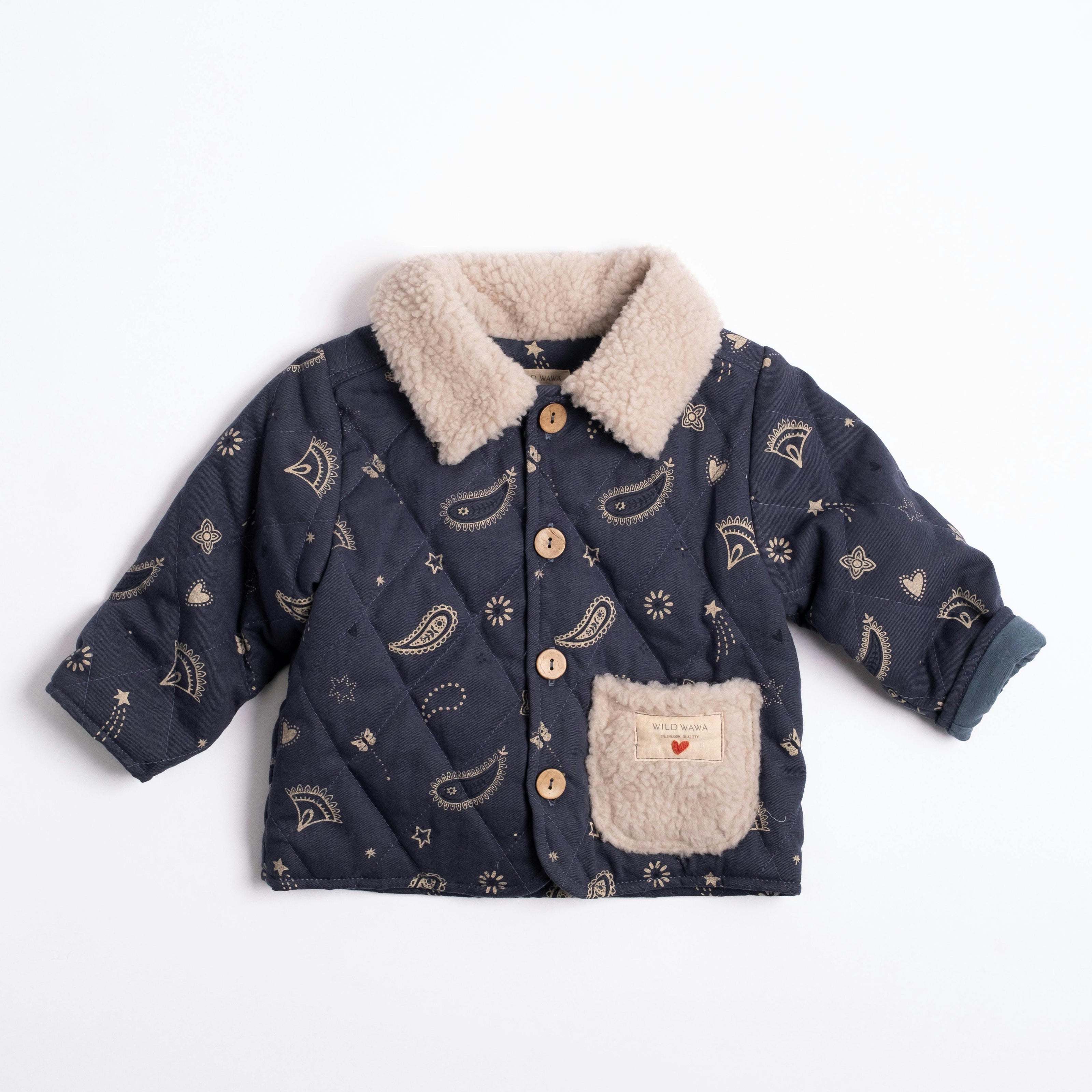 Quilted Jacket in Midnight Bandana