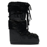 MOON BOOT Icon Faux Fur - Black