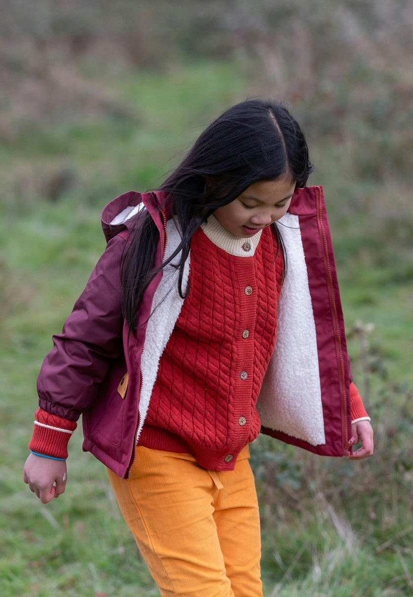 Berry Recycled Waterproof Winter Coat, Purple