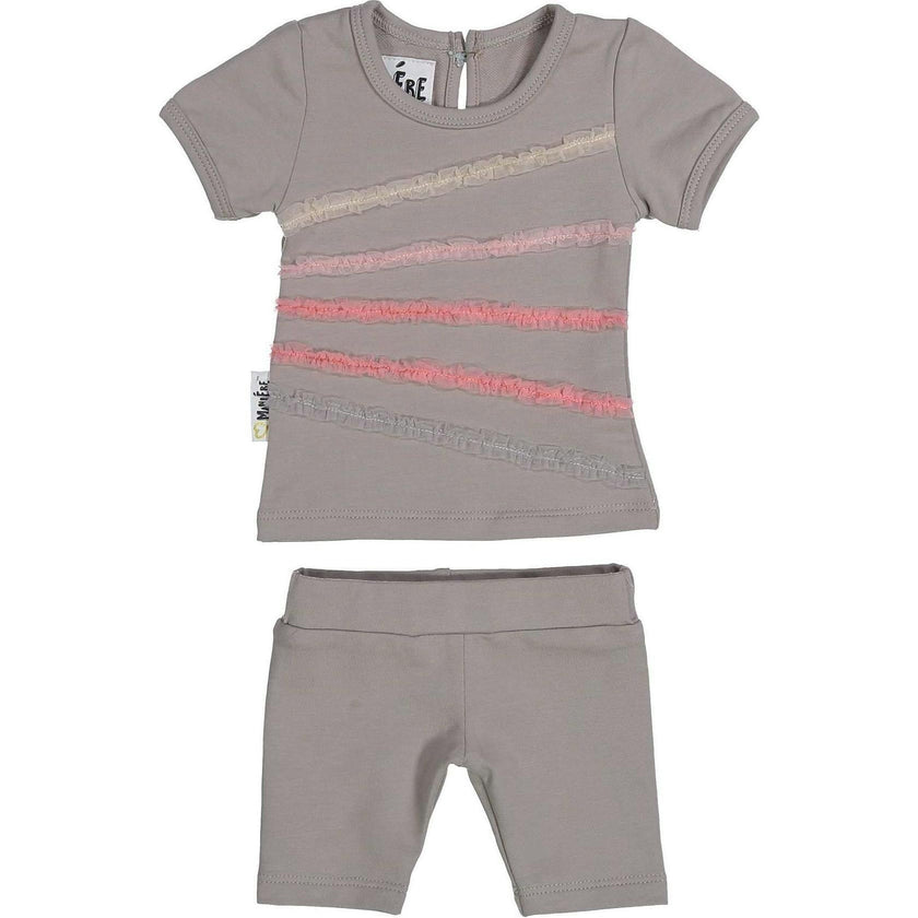 Rainbow Tulle 2-Piece Top & Short Set