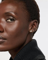 Gold Stud Earrings - Invisible Set Studs Medium