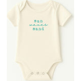Sun Waves Sand Seafoam Organic Cotton Short Sleeve Baby Bodysuit