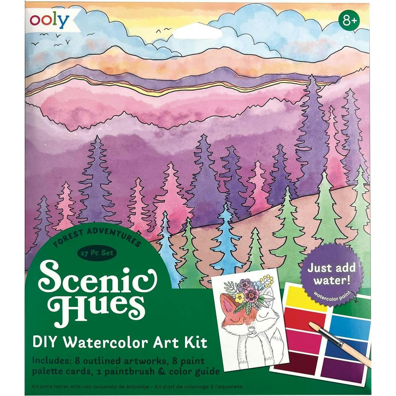 Scenic Hues DIY Watercolor Art Kit - Forest Adventure