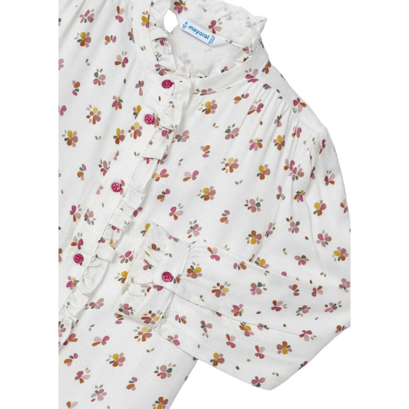 Girl Ruffle Print Blouse