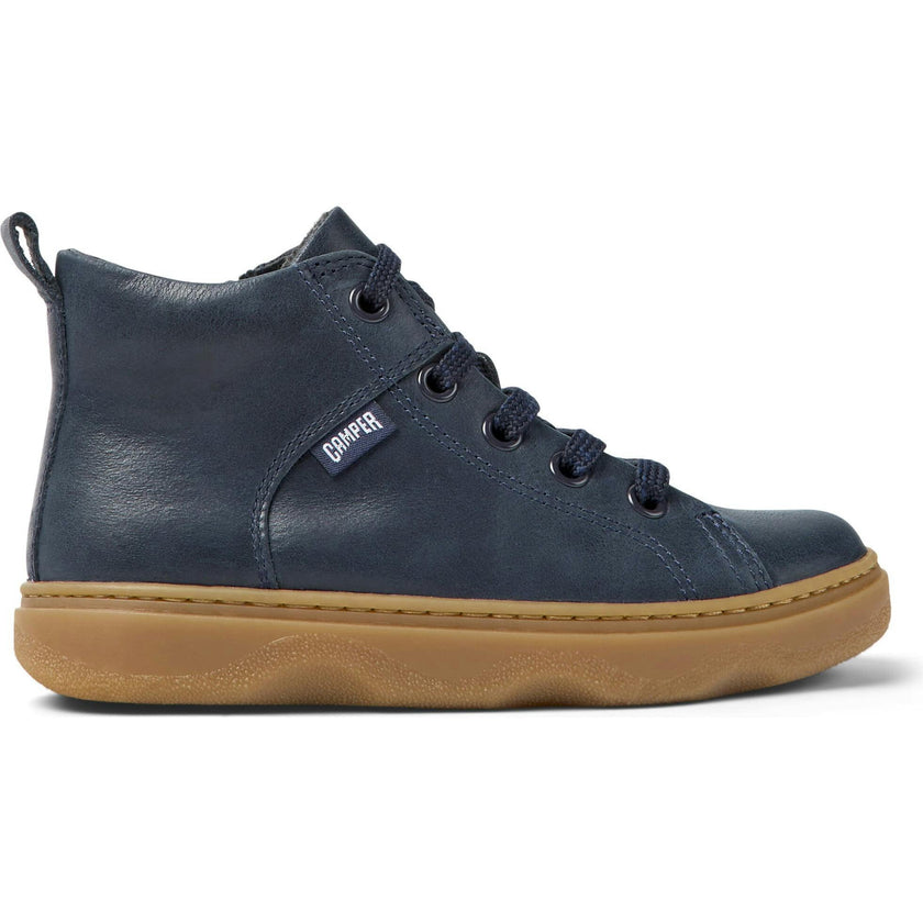 Kiddo Lace Leather Ankle Boots, Navy